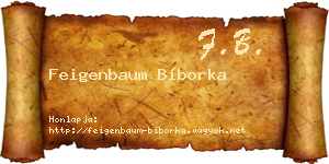 Feigenbaum Bíborka névjegykártya
